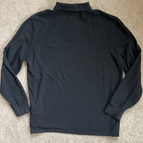 Polo Ralph Lauren Shirt Mens XL Black Embroidered Holiday Bear Polo Long Sleeve - Picture 5 of 5